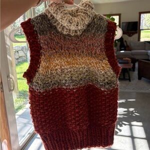 Multicolor Knit Women's Sweater Vest